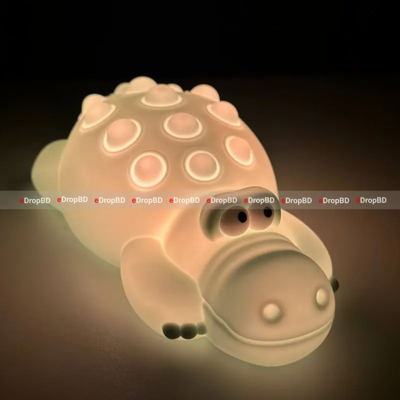 7 Color Crocodile Shape Silicone Night Light Toy for Kids - Kids best choice